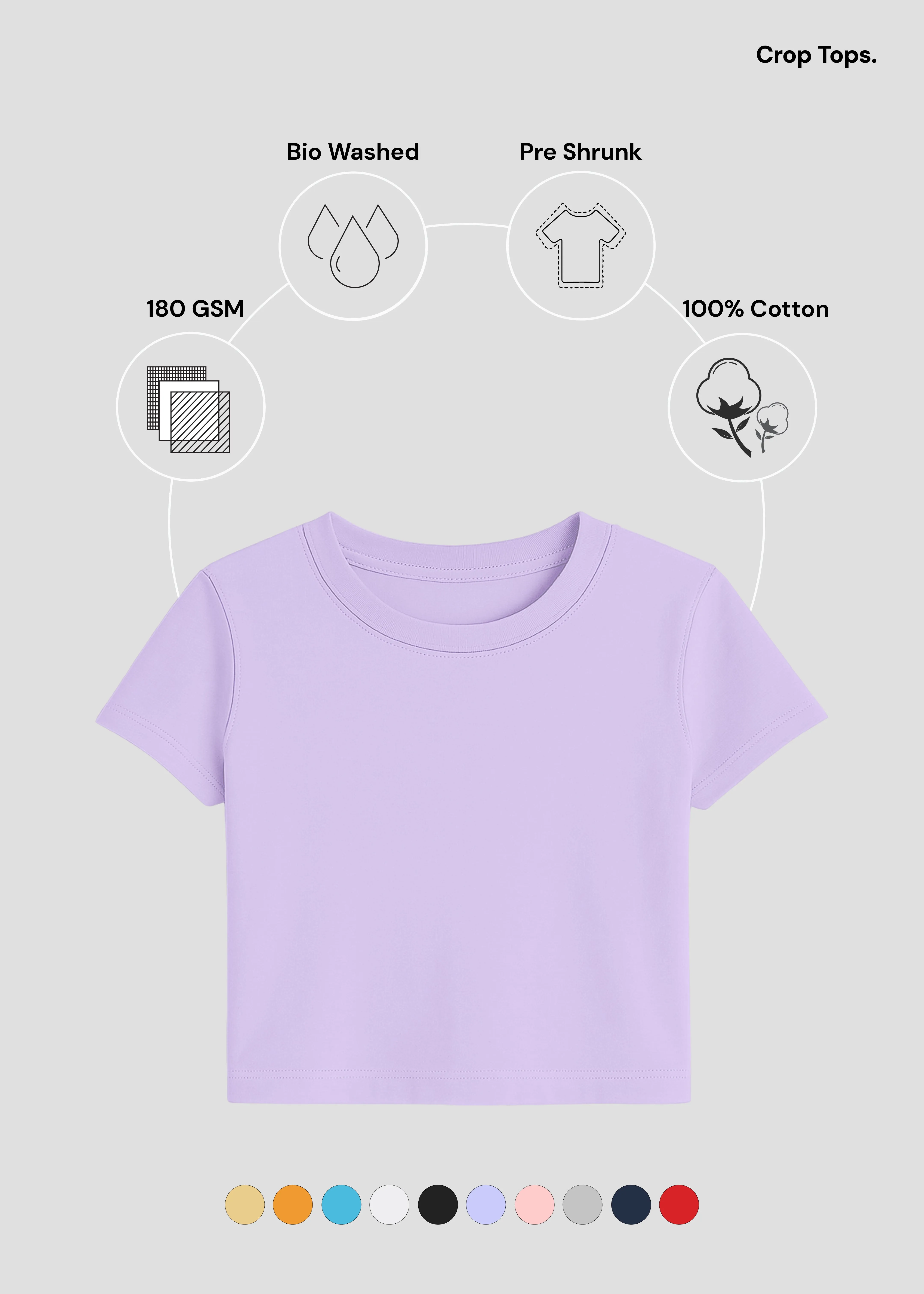 Lavender Crop Top | FC39 Long sleeved warmth
