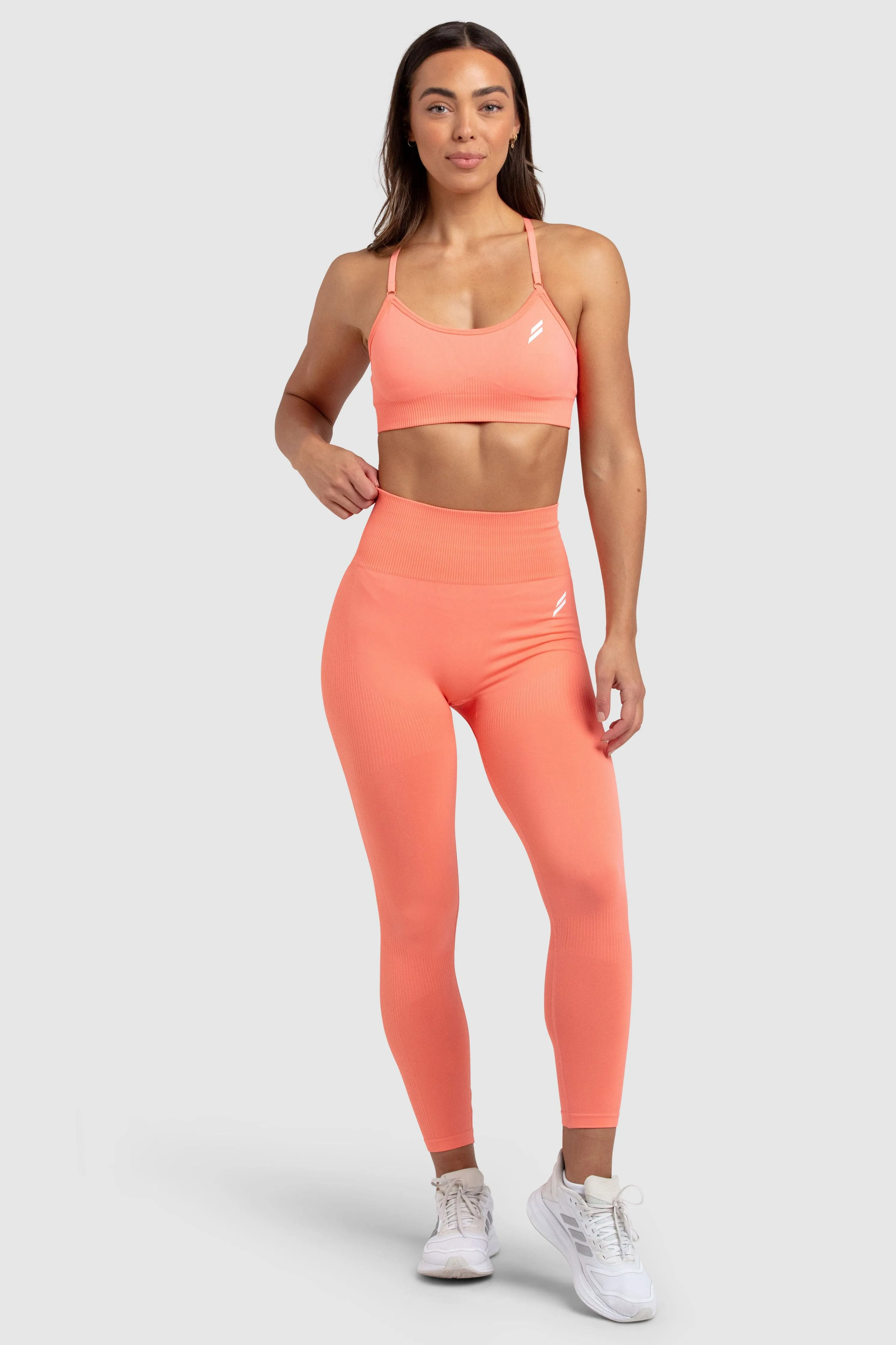 Impact Solid Leggings - Peach Minimalist Style Loose Fit Ultra Light Fitness Training