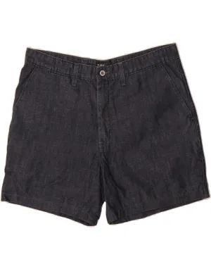 Social Meetup Fade Resistant Formula LEE Womens New Jersey Chino Shorts W34 Large  Navy Blue Cotton