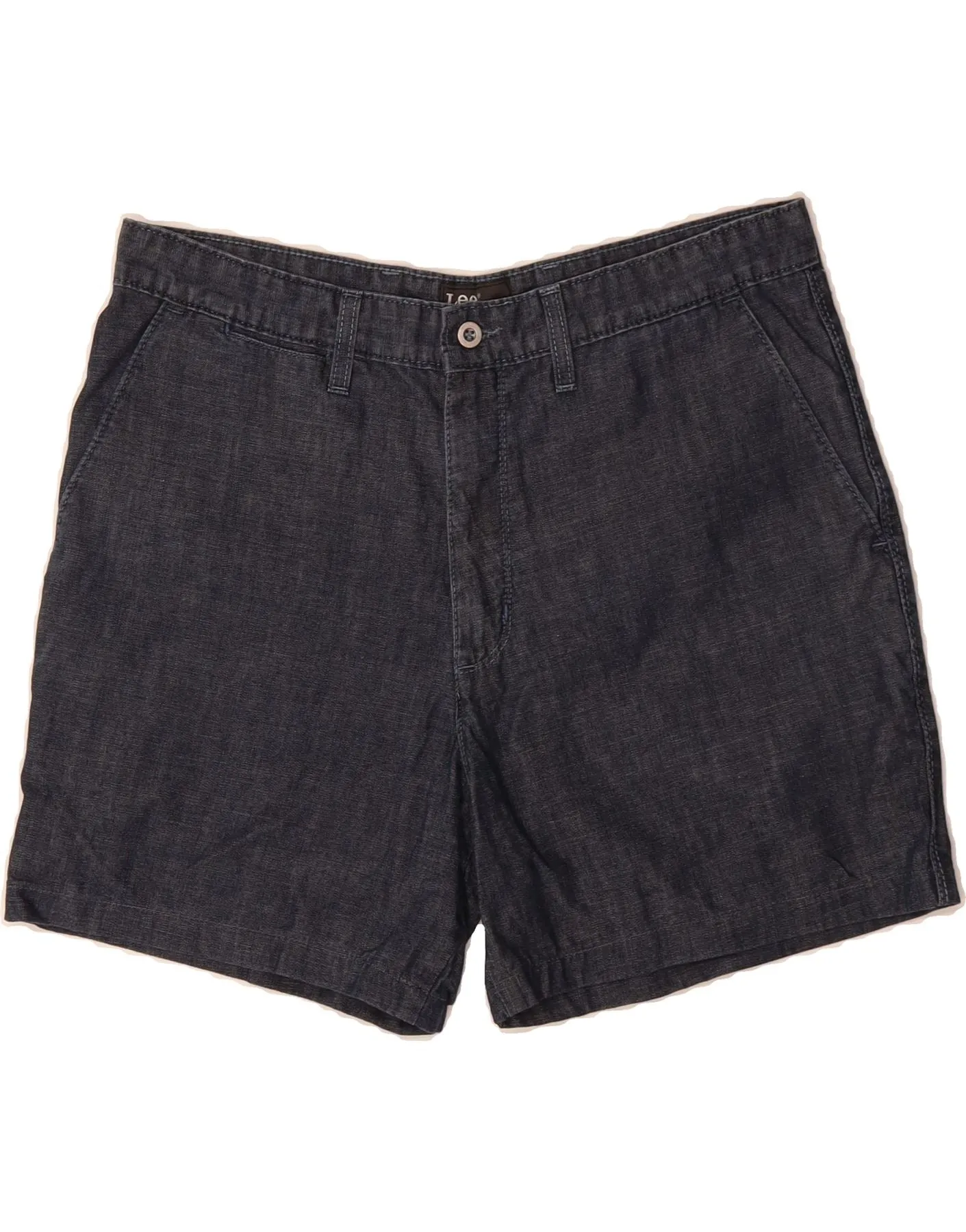 Social Meetup Fade Resistant Formula LEE Womens New Jersey Chino Shorts W34 Large  Navy Blue Cotton