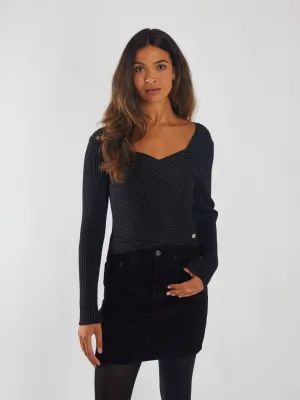 Seasonal Fashion Travel Proof Mariska Top Black Shimmer