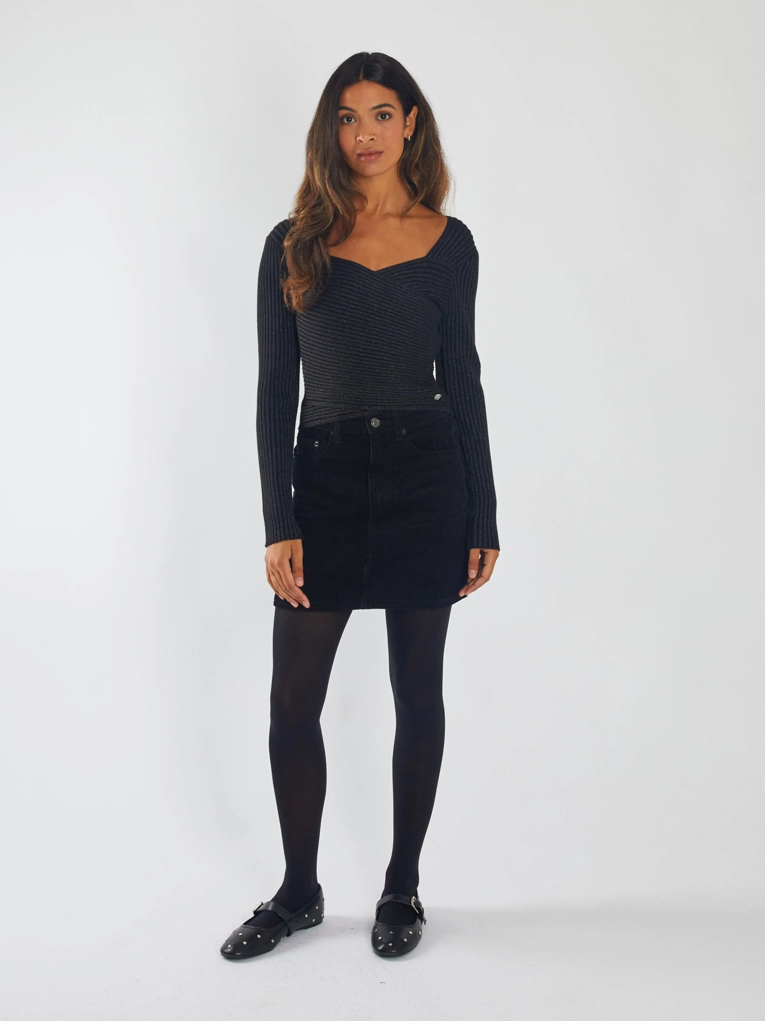 yoga mode Travel Light Mariska Top Black Shimmer