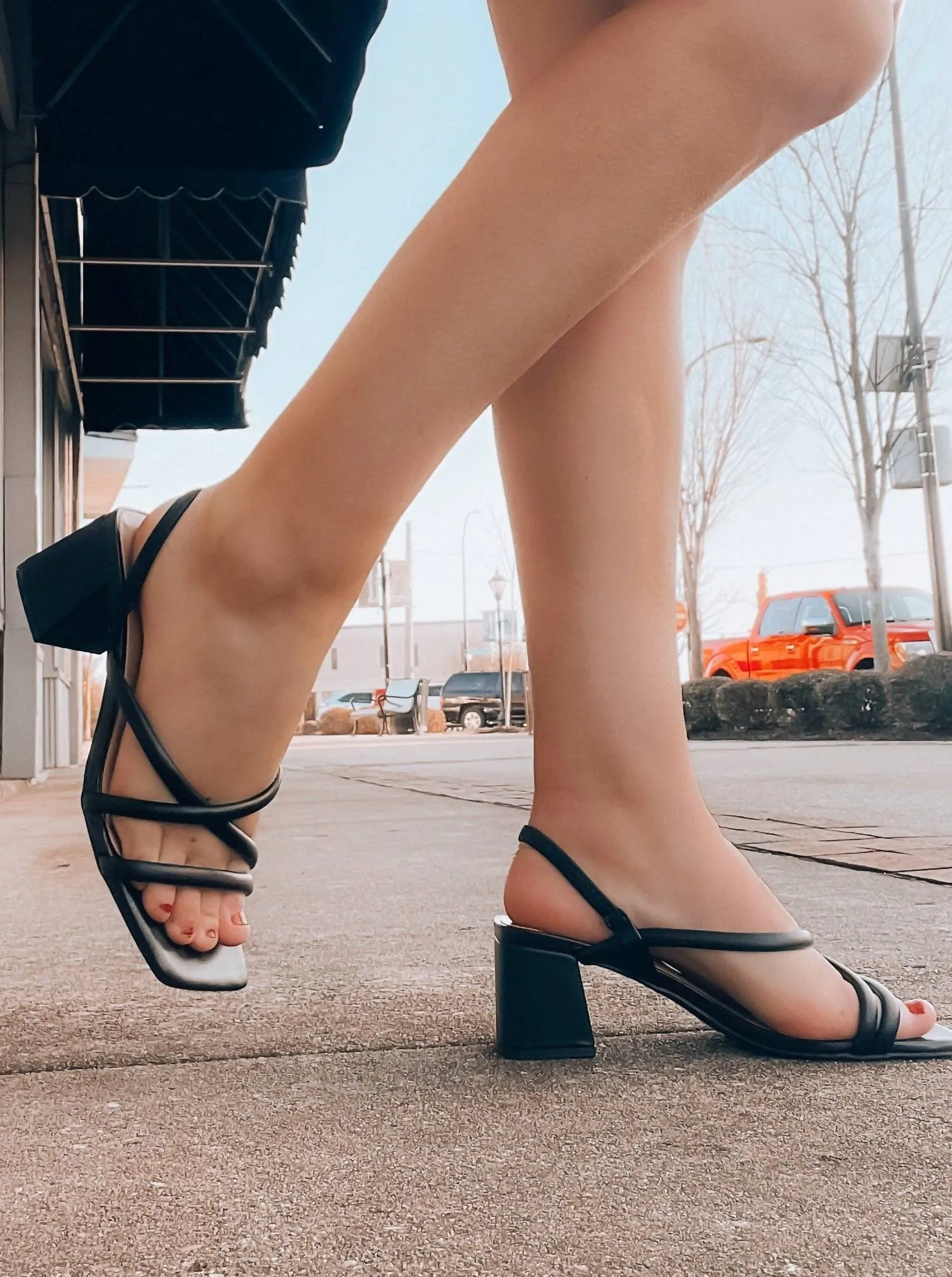 Women Slip Into Style Heels In Black Clean Finish