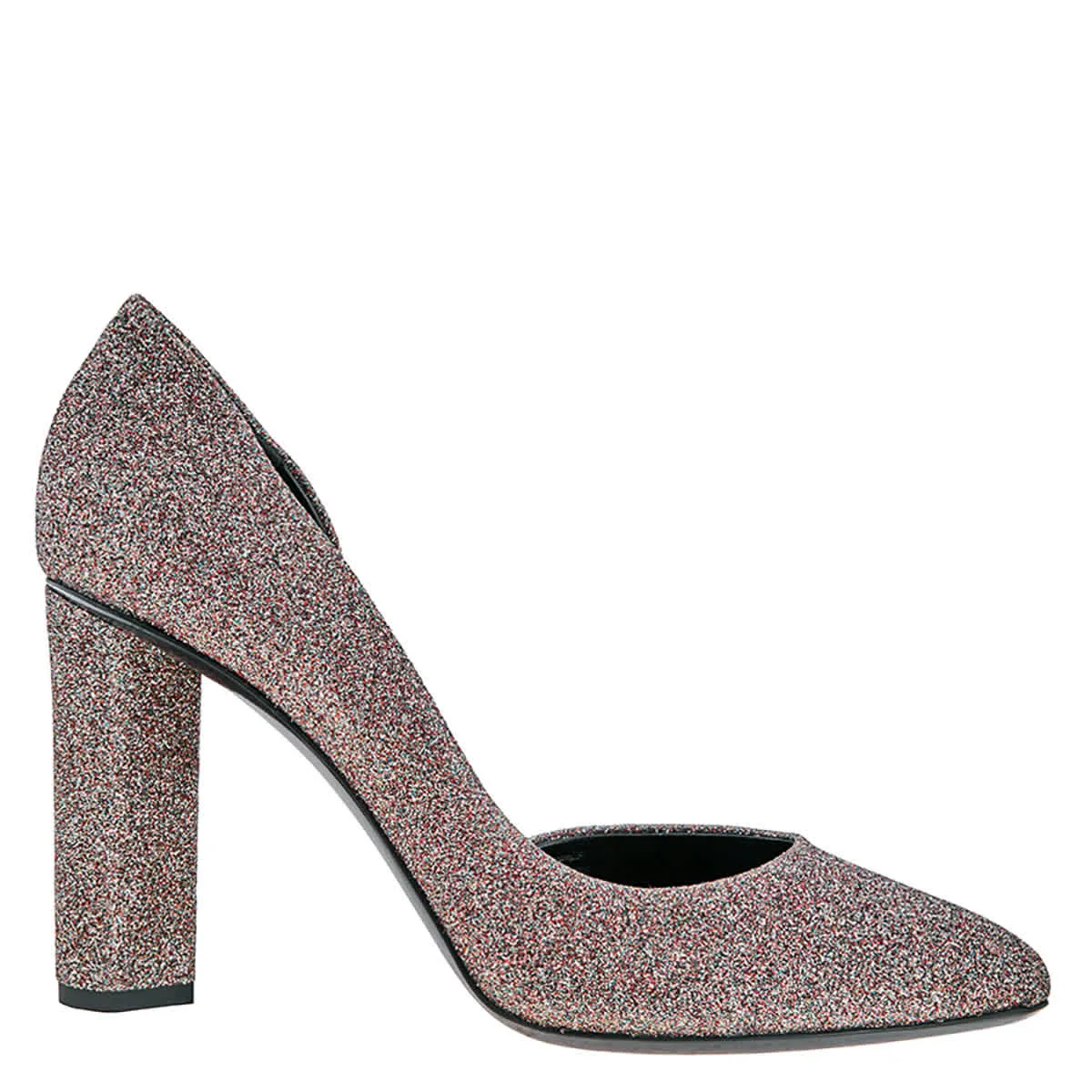 Casual Office Heels Polished Feel Pierre Hardy Gena Multicolor Glitter D'Orsay Chunky Heel Pumps