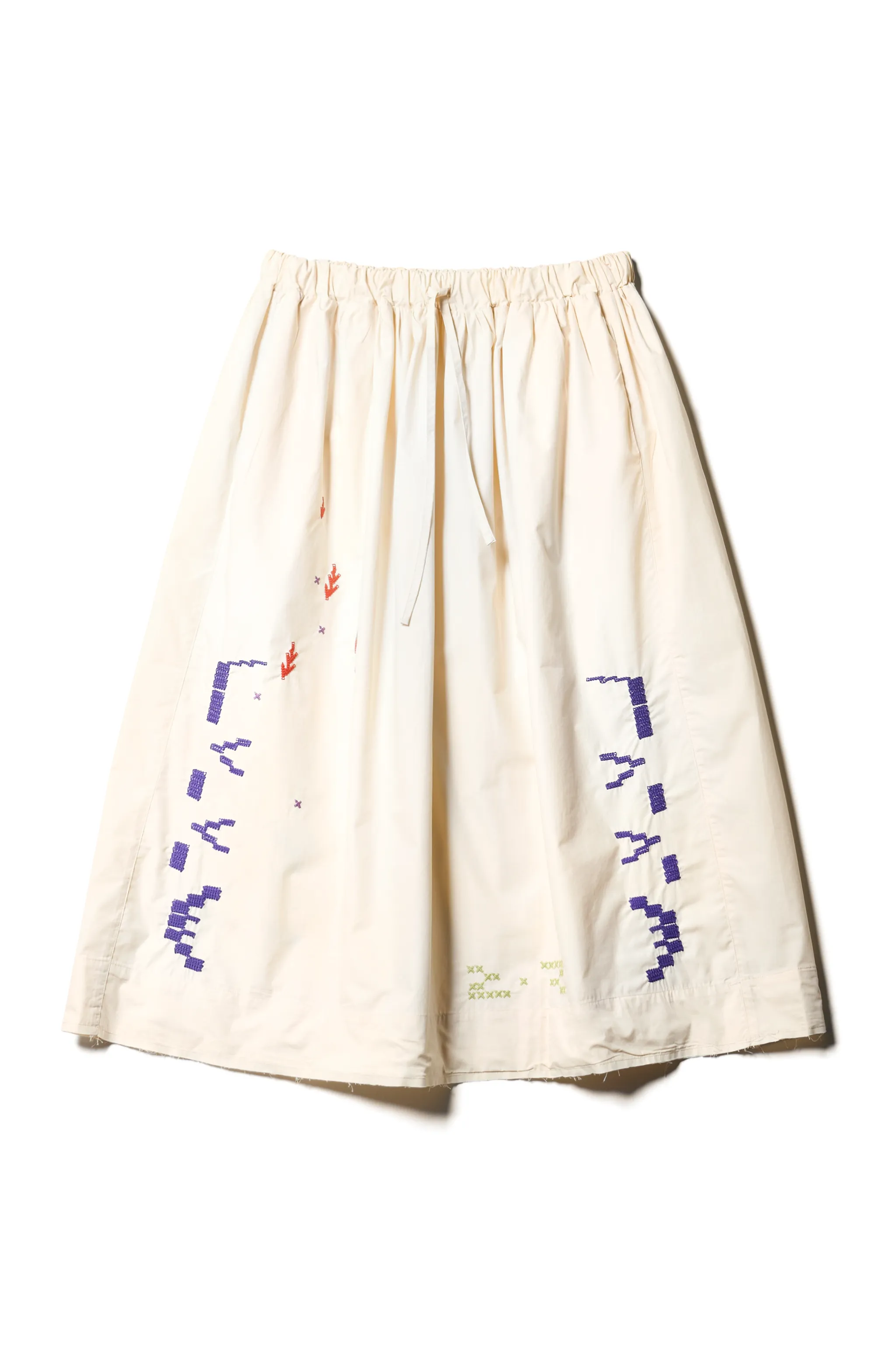 Universe Embroidered Skirt Ecru Laidback Style