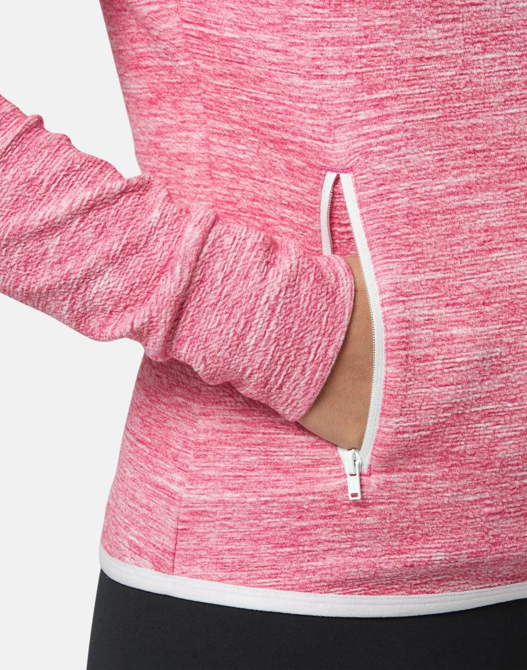 Core Sporty Pink Fleck Zip Hoodie