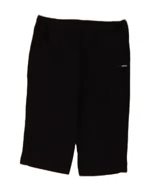 ADIDAS Womens Bermuda Shorts UK 14 Medium  Black Cotton Polka Dot