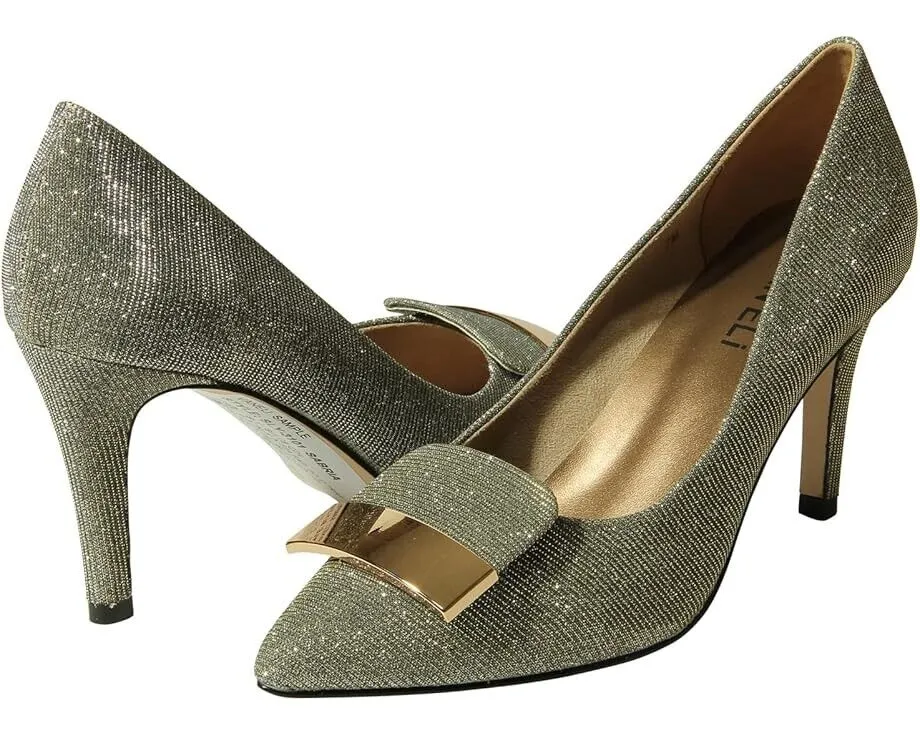 Office Vibe Mesh Upper Vaneli Sabrin Pumps Women's US 8 Gray Leather Pointed Toe Stiletto Heel KHD741