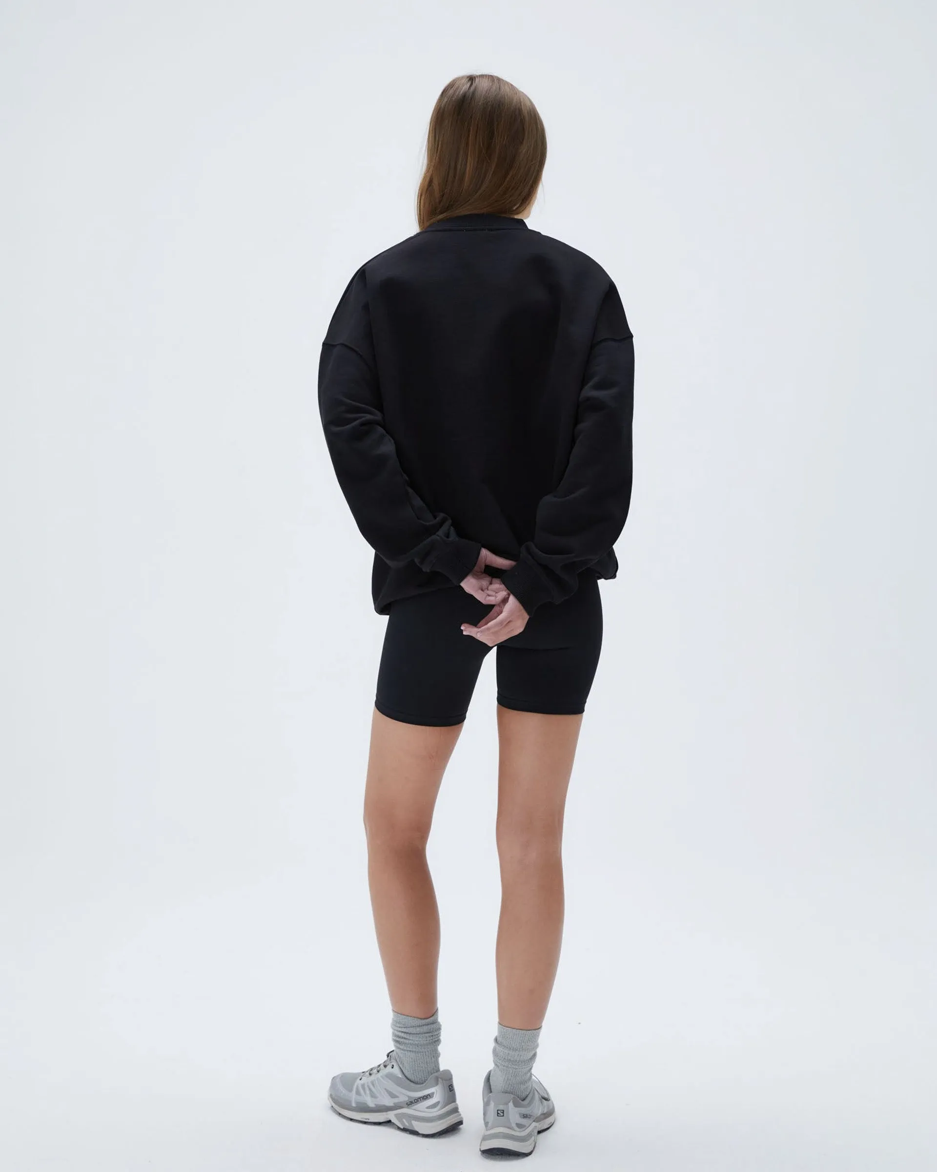 Varsity Oversized Sweatshirt - Black solo wear mountain style