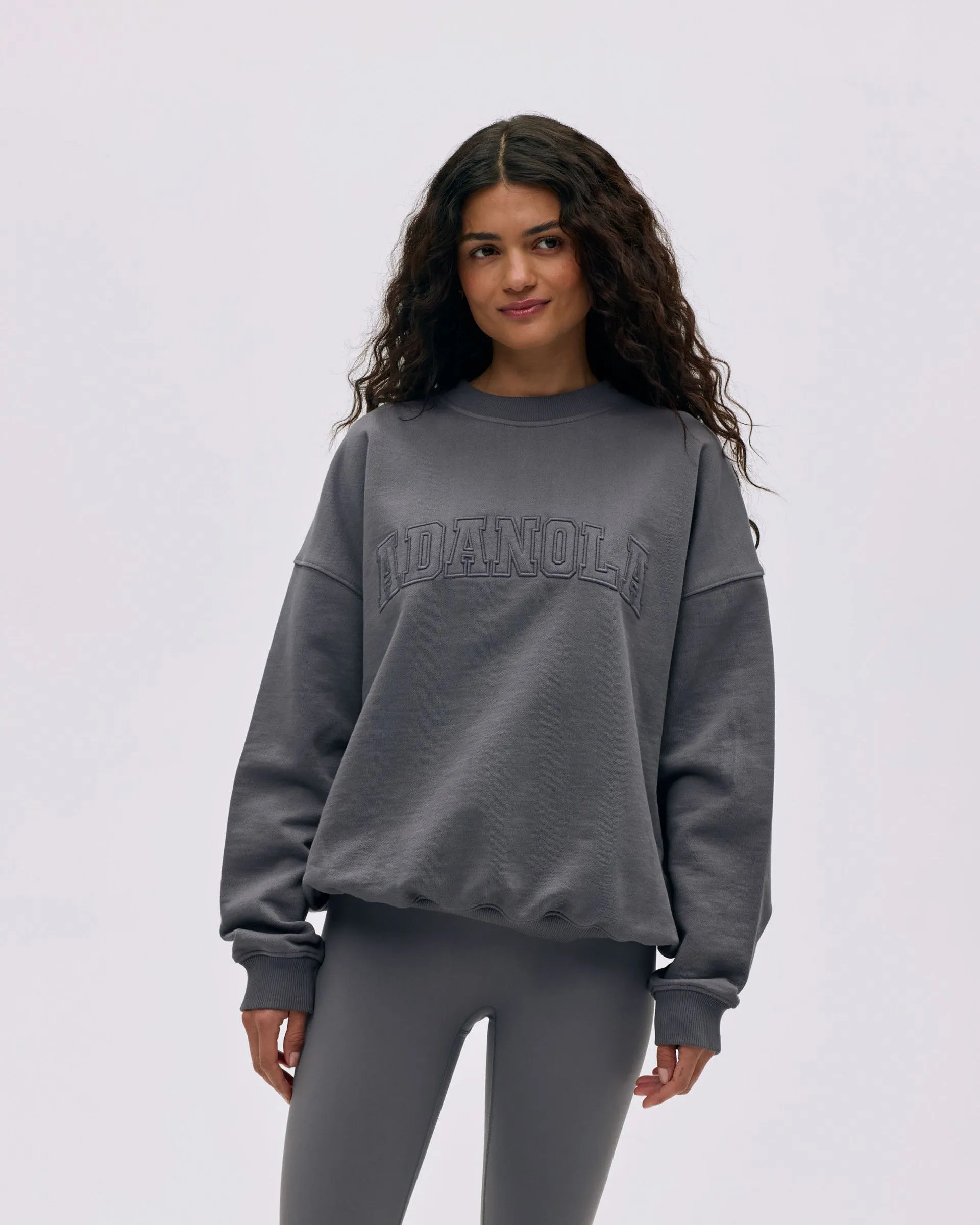 Varsity Oversized Sweatshirt - Dark Grey product glove protection