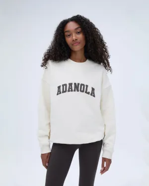 Varsity Oversized Sweatshirt - Marshmallow White/Coffee Bean product ethical sourcing