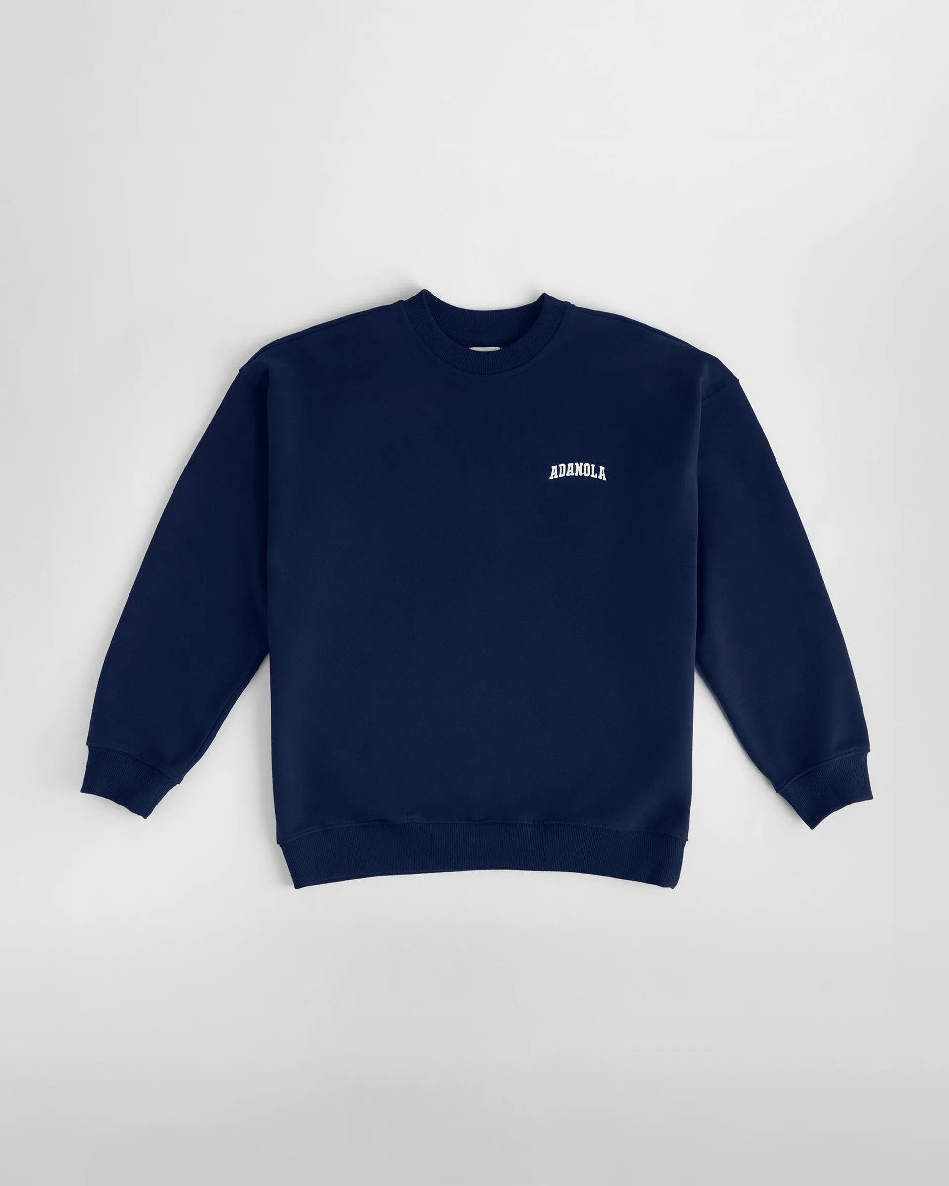 Varsity Oversized Sweatshirt - Navy Blue/Marshmallow White Comfy Street