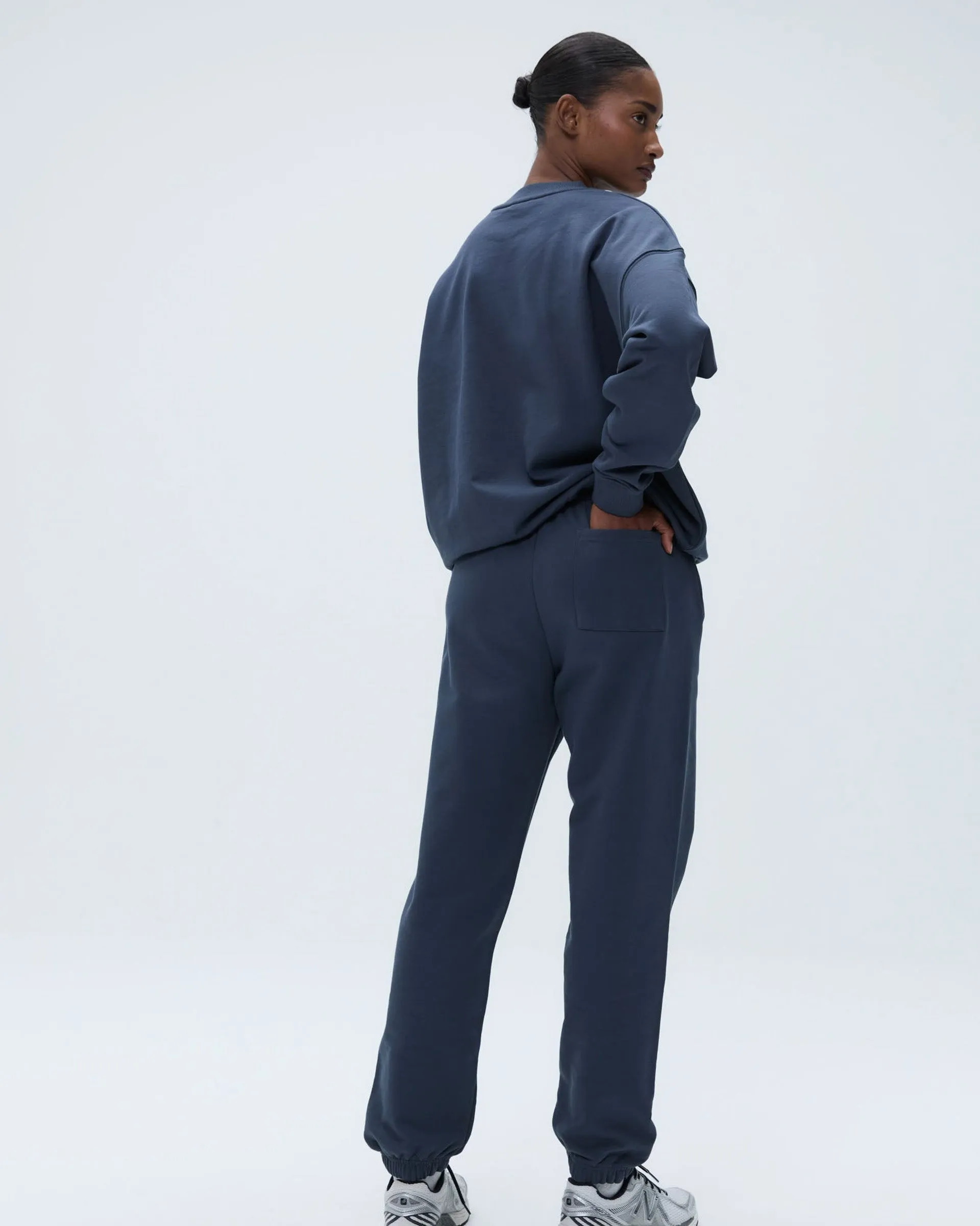 comfortable for sitting Varsity Oversized Sweatshirt - Washed Midnight Blue