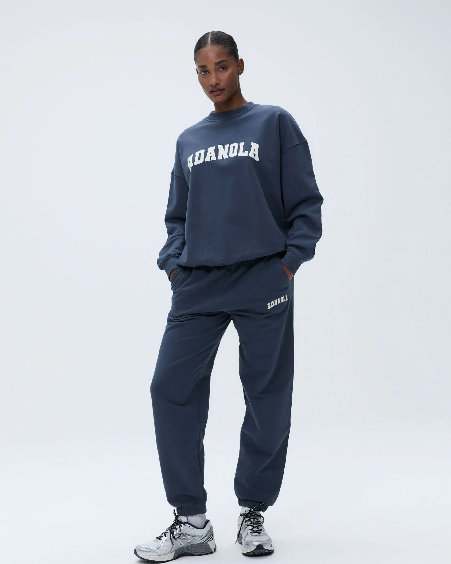 Varsity Oversized Sweatshirt - Washed Midnight Blue Camouflage