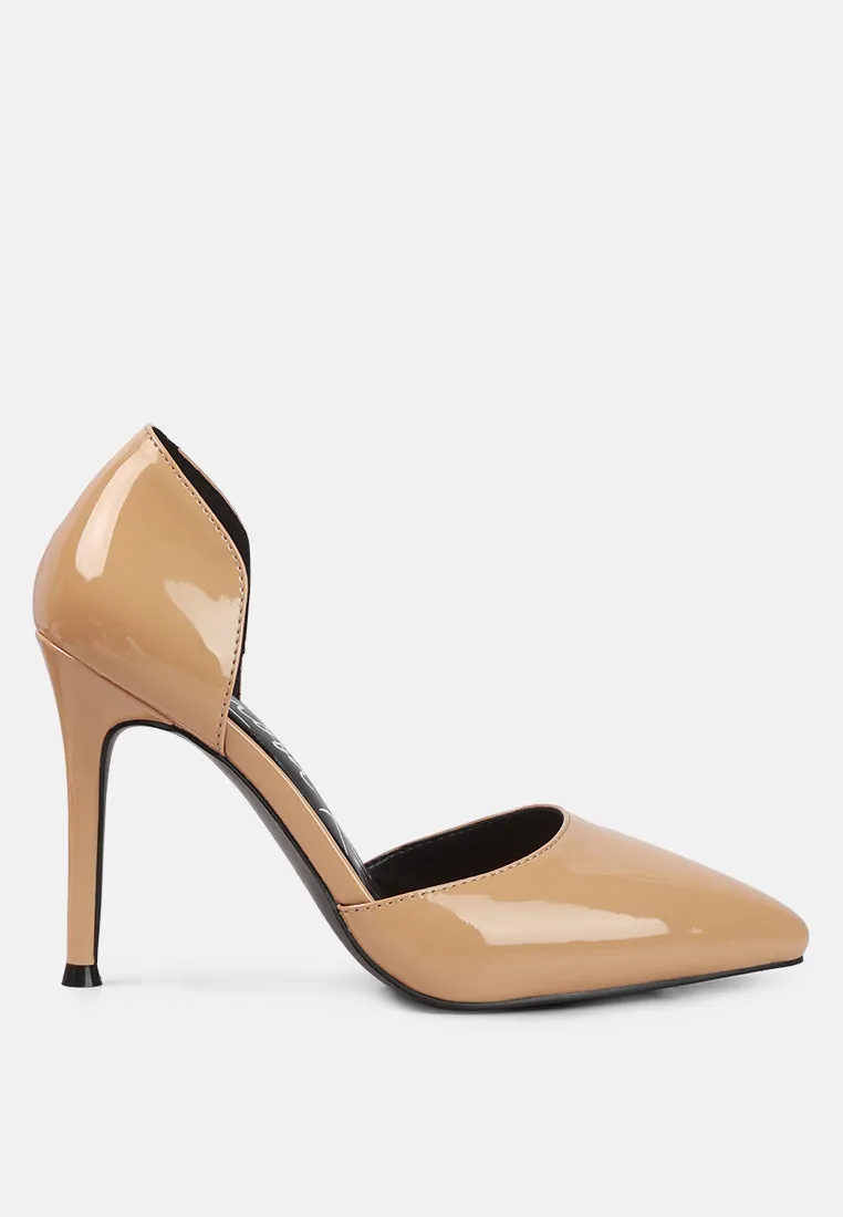 candy cane patent pu slip on stiletto heels Moisture wicking