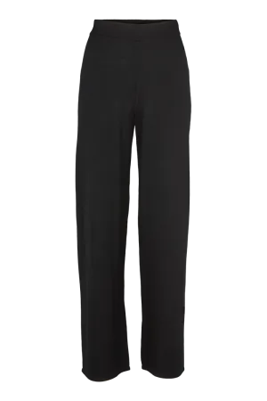 Vera Wide Pants - Black Mesh Lined Comfy Movement