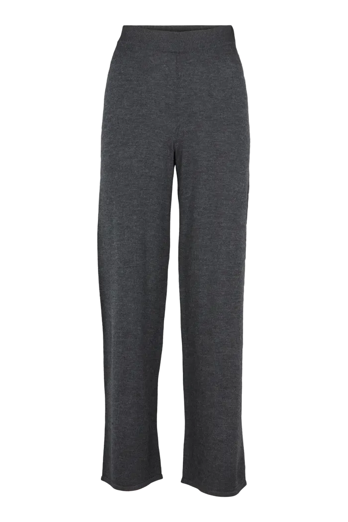 Vera Wide Pants - Dark Grey Mel. Static free