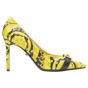 Versace Baroque Hibiscus Medusa leather pump Comfortable Boots