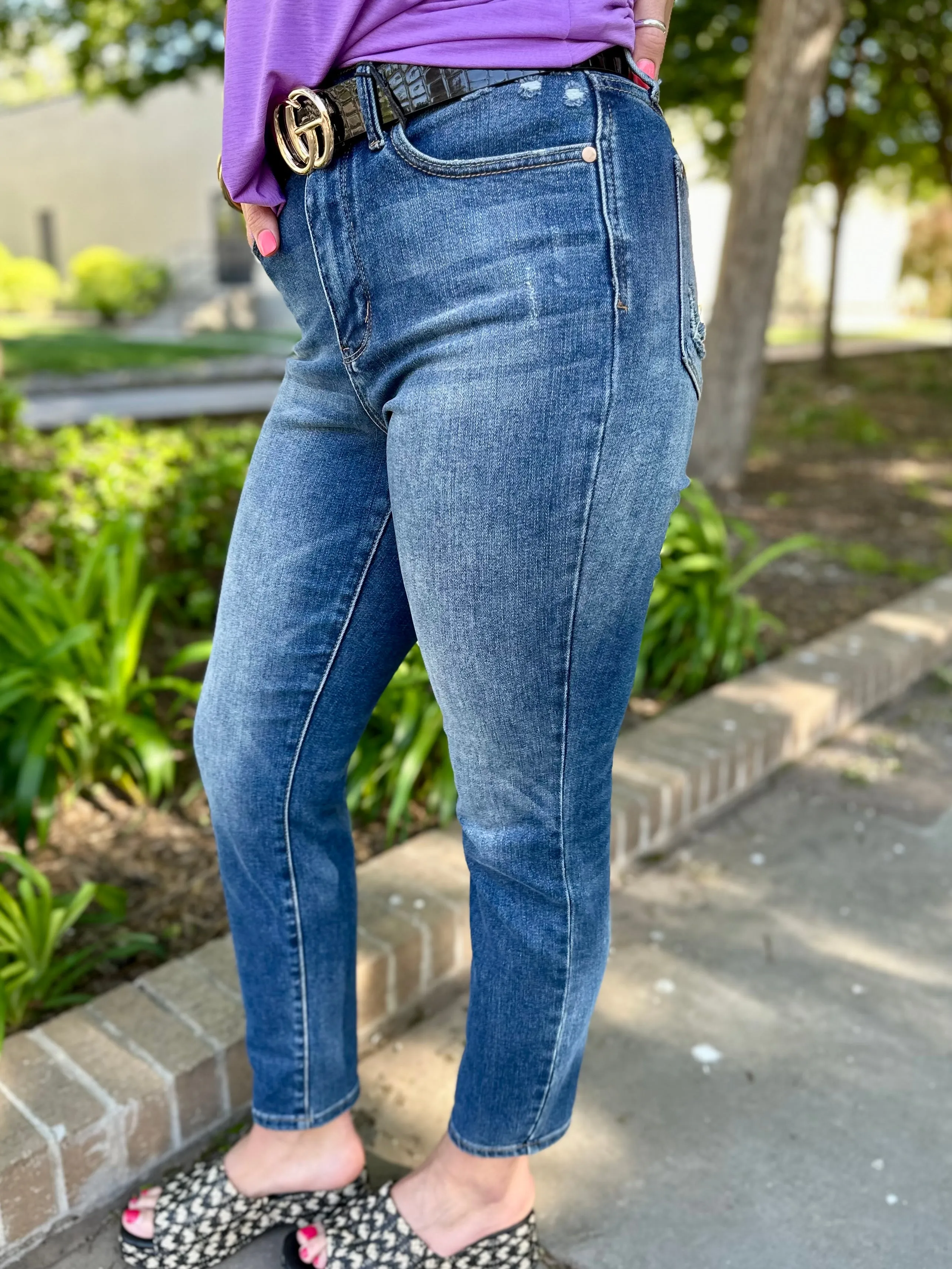 Timeless Design Elastic Fit Lewis High Waist Slim Fit Jean by Judy Blue