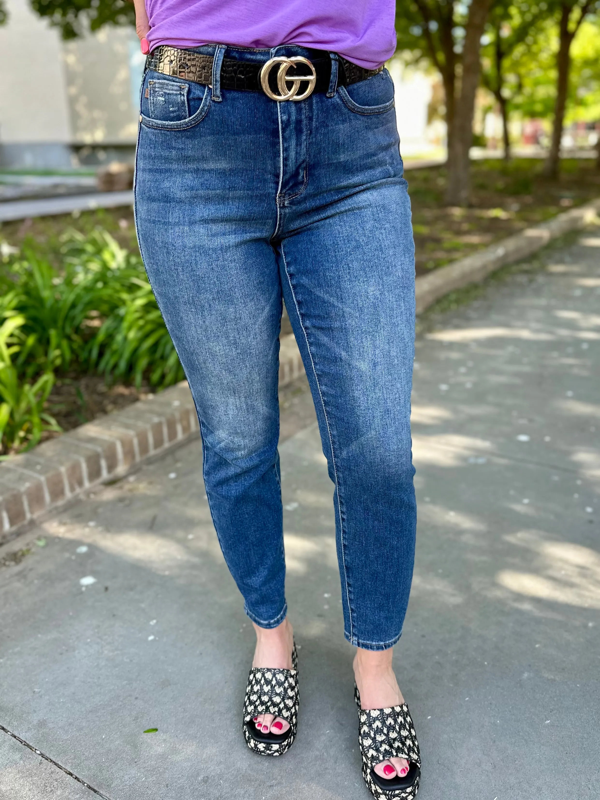 Anti Pilling Surface Lewis High Waist Slim Fit Jean by Judy Blue