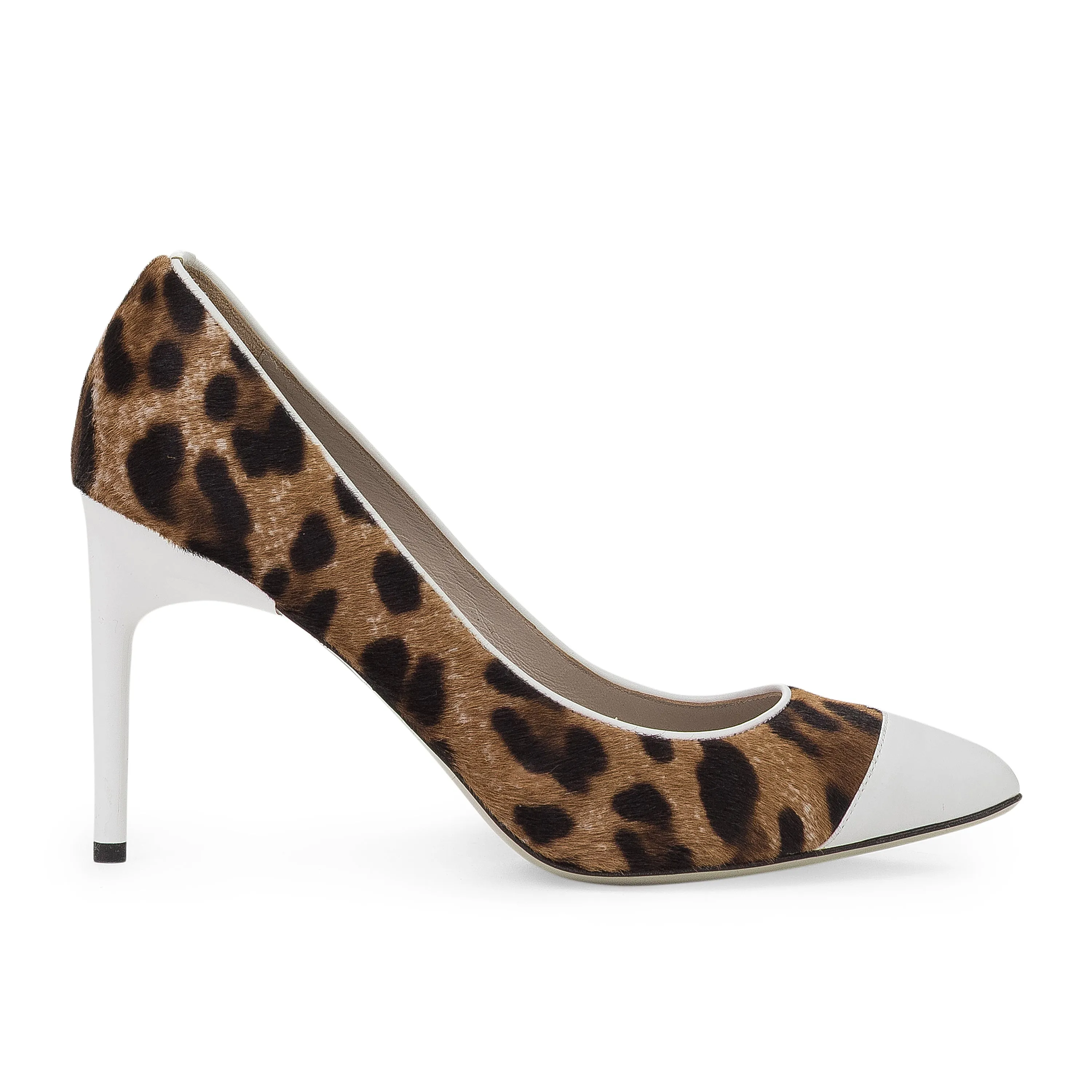 Anti Slip Feature Professional Heels BROWN/WHITE LEOPARD HEELS