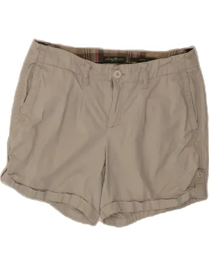 Double Stitched Seams Eco-friendly EDDIE BAUER Womens Shaw Fit Chino Shorts US 10 Large W32 Grey Cotton