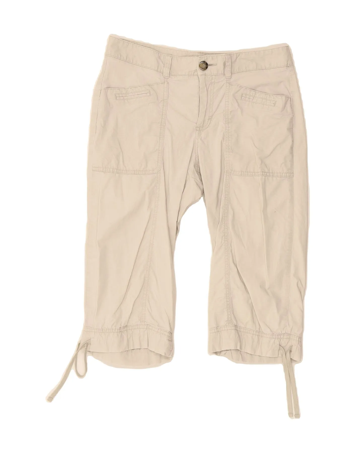 DOCKERS Womens Casual Shorts US 8 Medium W30 Off White Cotton Festival Outfit Durable Texture