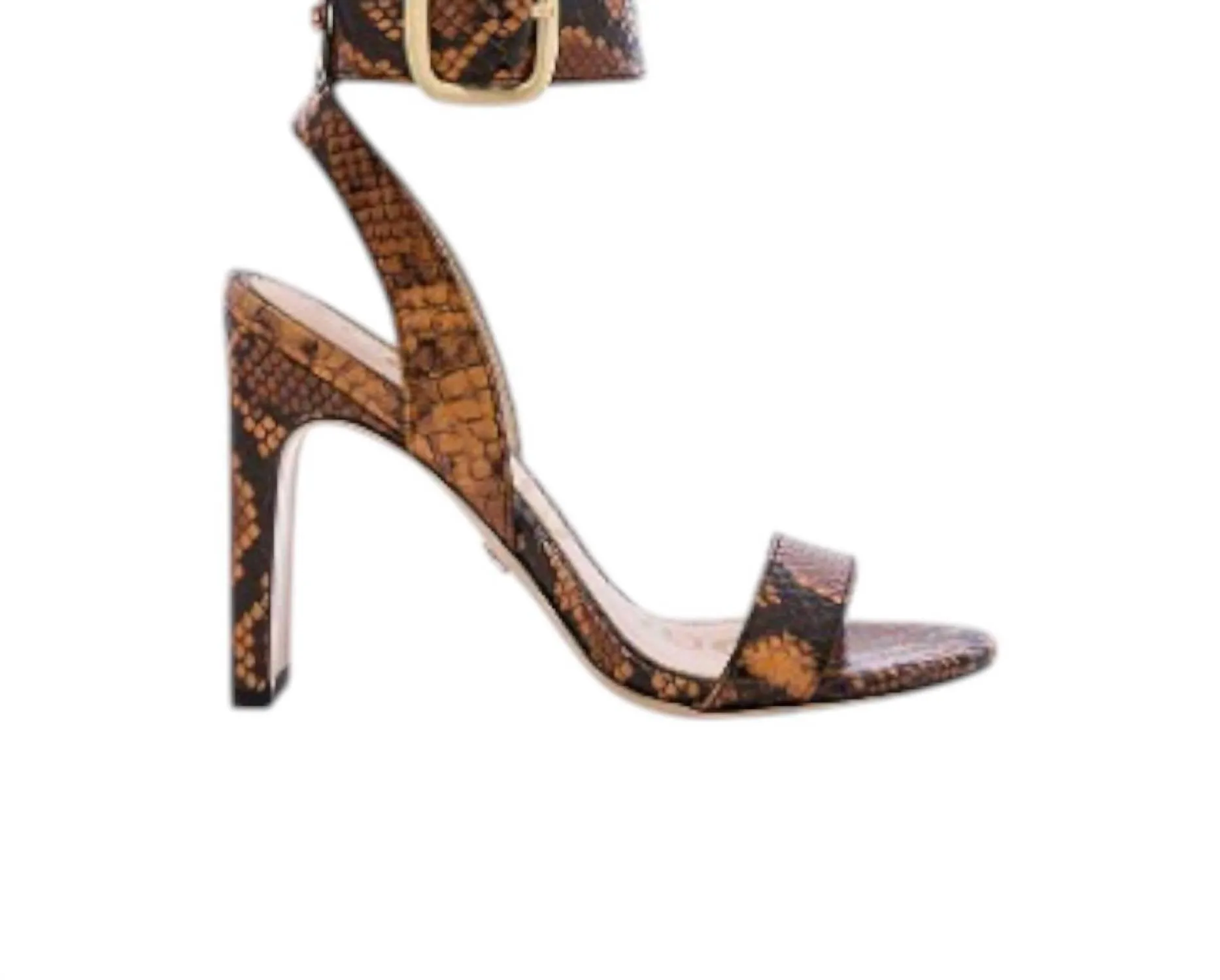 Women's Yola Snake Print Leather Heels In Orange Snake Print Leather confident look Suede Heels