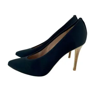 Relaxed Mood Women's Satin Pumps Pointed Toe Stiletto High Heels In Black