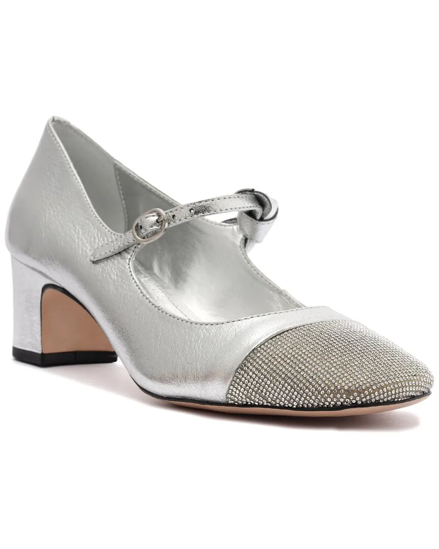 Vicenza Caribe Leather Sling-back Tuxedo Party Shoes Casual Wedding Heels