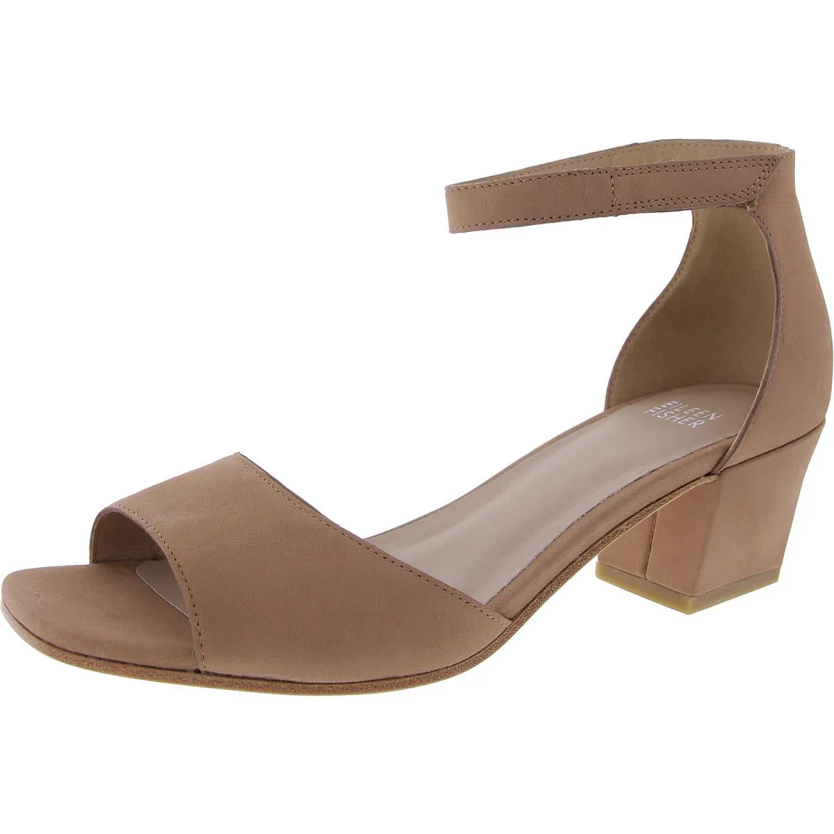 Calm Style Glamorous Heels VIVA Womens Block Heel Faux Suede Ankle Strap