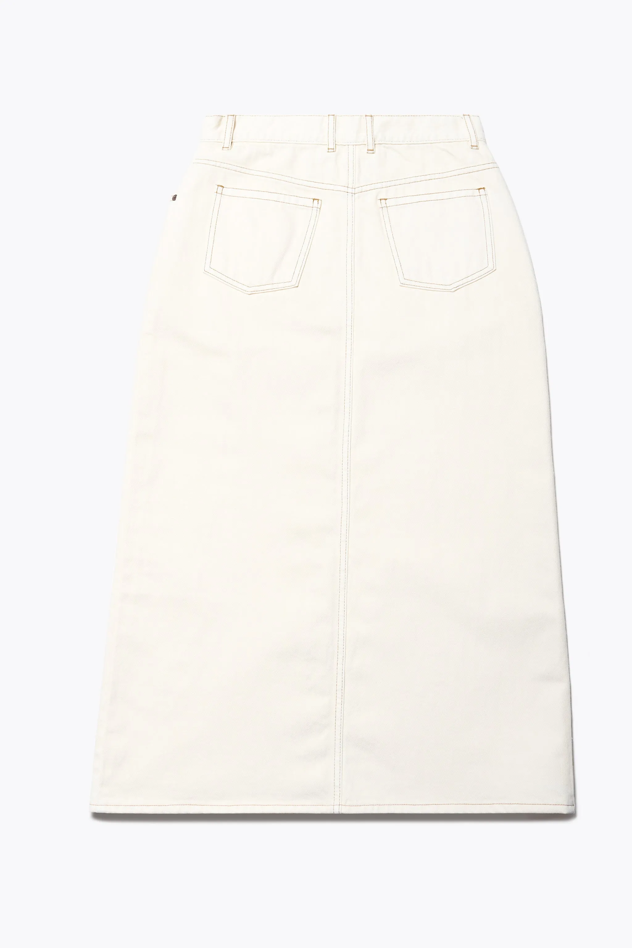 Vivendi Denim Skirt Ecru Opaque Lining