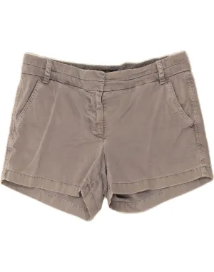 J. CREW Womens Chino Shorts US 10 Large W34 Grey Cotton Reinforced Seams Subtle pattern