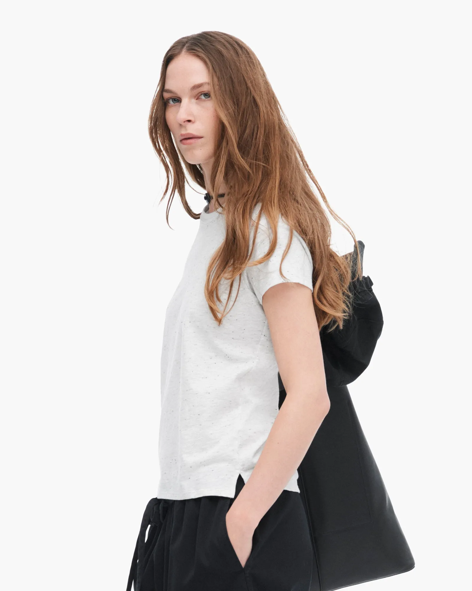 Donegal Jersey Schoolboy Crew Neck Tee - H. Silver Distressed Hem Finish Timeless Wear