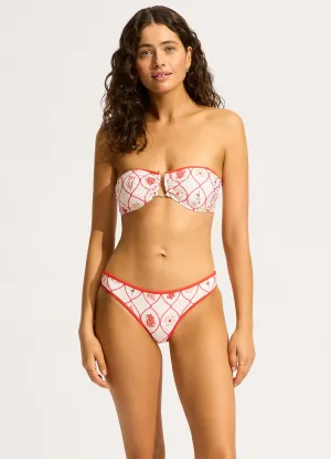 Supportive Underband Marbella Hipster Bikini Bottom - Flame