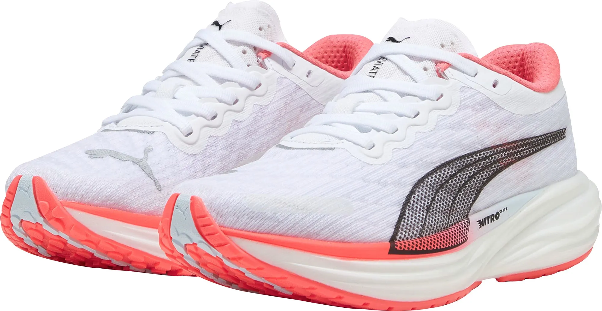 tear - resistant - fabric - strength shoes Puma Deviate Nitro 2 Womens Running Shoes - White