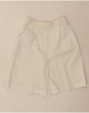 WEINBERG Womens High Waist Pegged Chino Shorts IT 42 Medium W28  White Anniversary Special Everyday Essential
