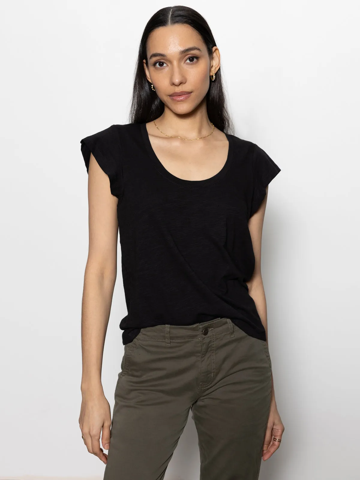 West Side Tee Black Lightweight Fabric