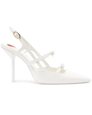 Larroude Brooks Patent Pump Wide toe box Heel Boots