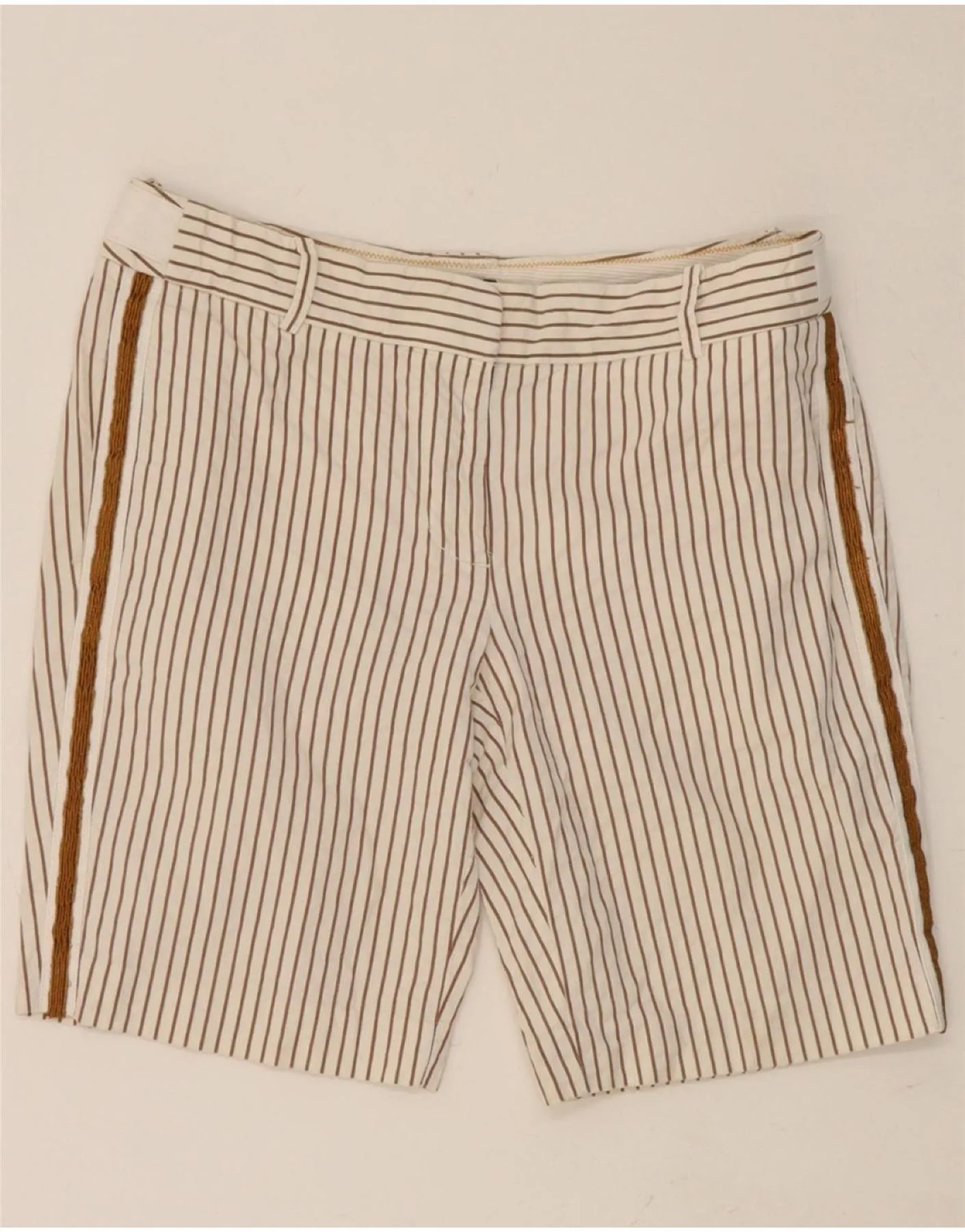 Matte Finish Thermoregulating Layer J. CREW Womens City Fit Chino Shorts US 6 Medium W30 Off White Pinstripe