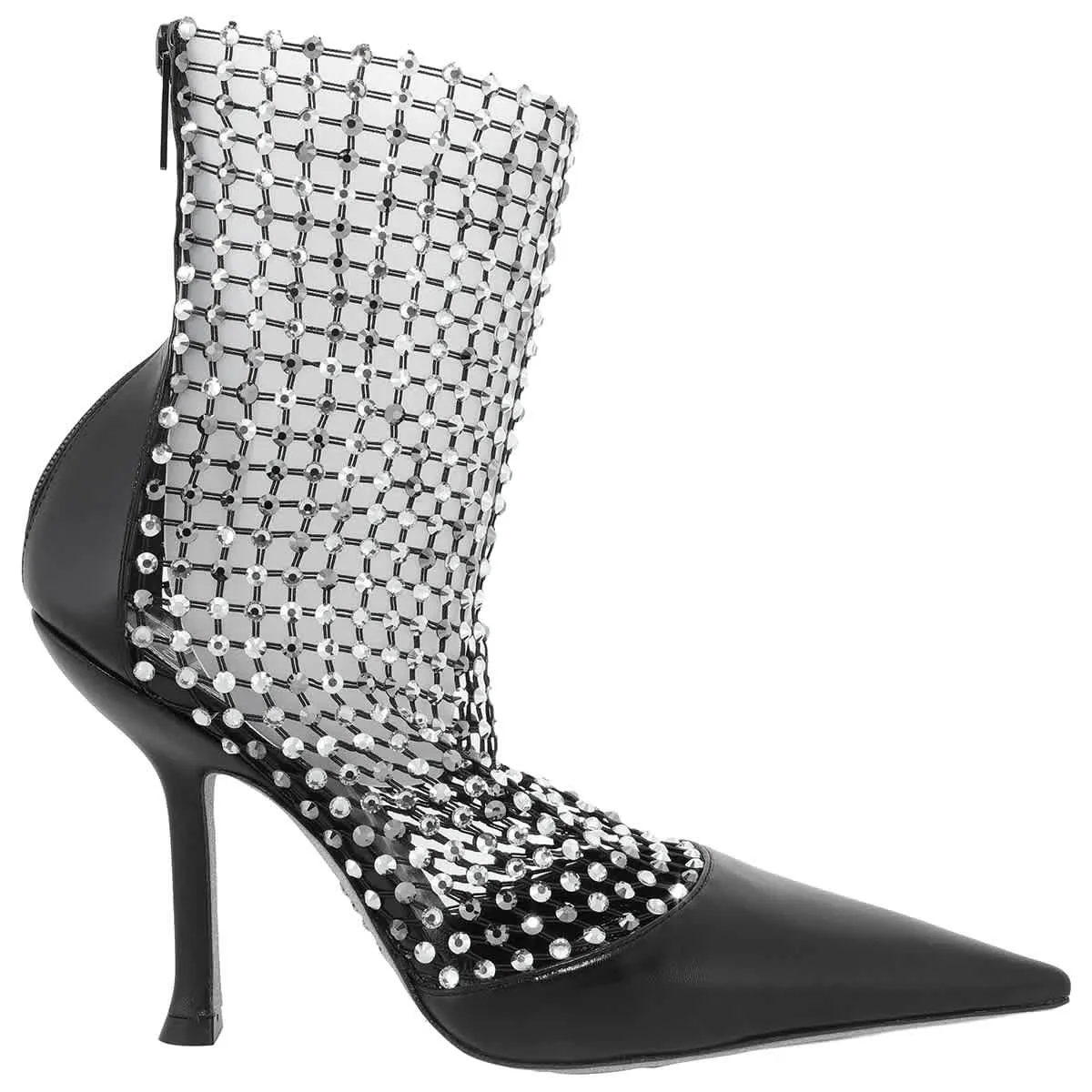 Rene Caovilla Galaxia Crystal Mesh Ankle Boots Stable Fit