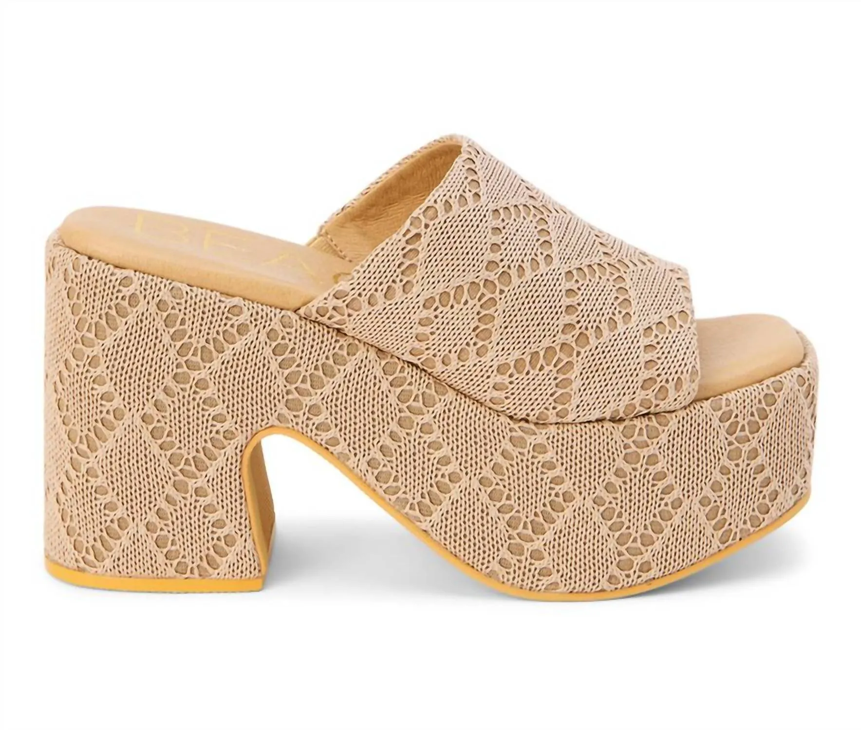 Women Como Platform Heel In Camel Relaxed Mood