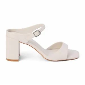 Women Donnie Heeled Sandals In Ivory Signature Touch Comfortable Backstrap