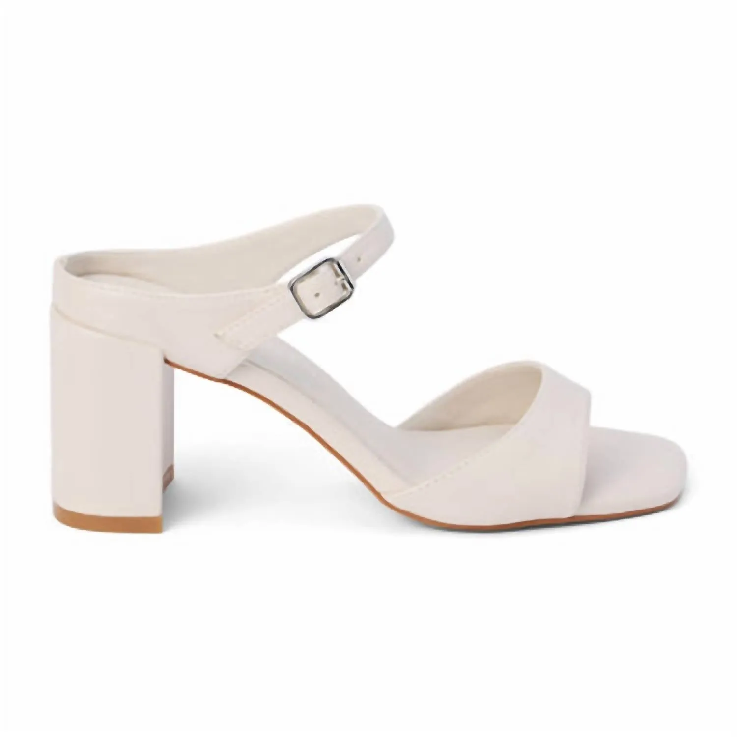 Women Donnie Heeled Sandals In Ivory Signature Touch Comfortable Backstrap