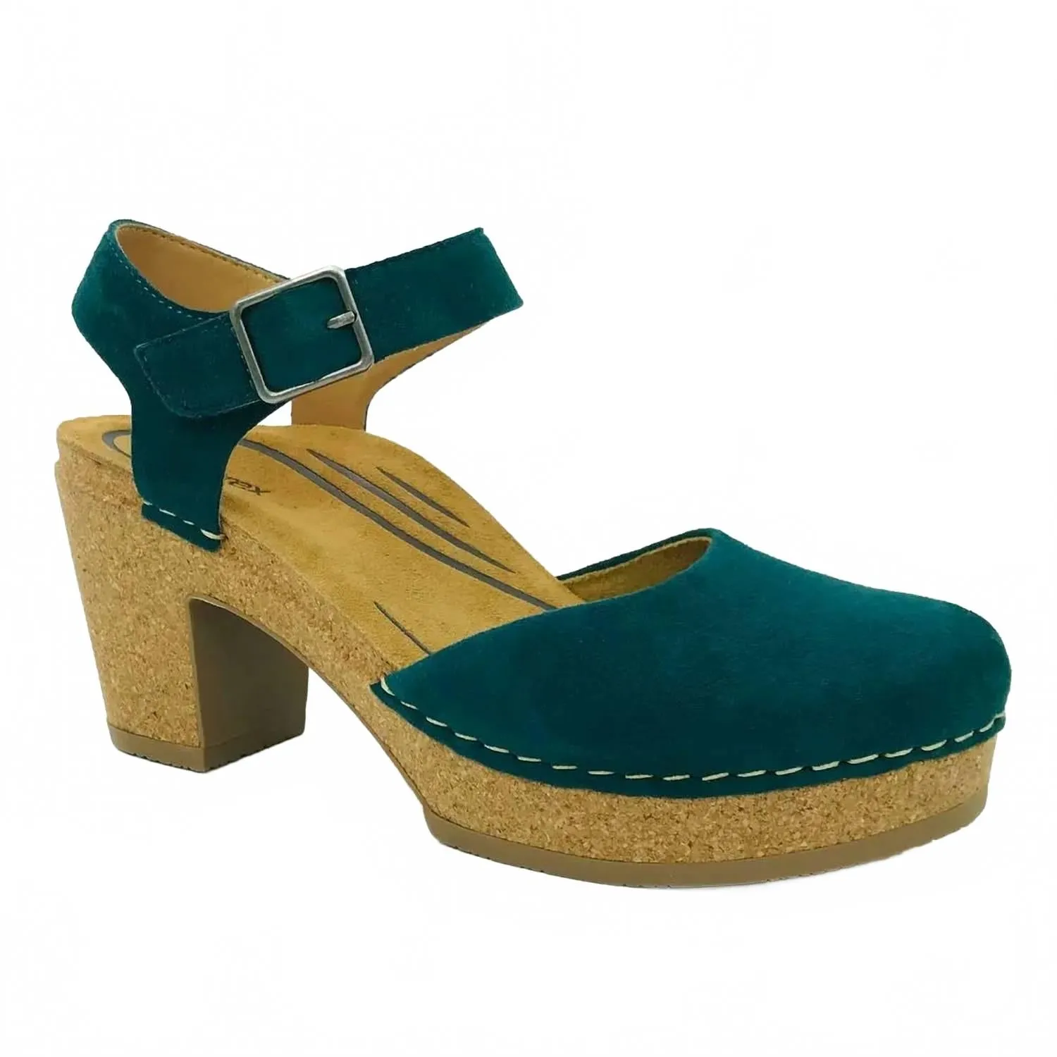 Women Finley Heel In Dark Teal foldable City Chic