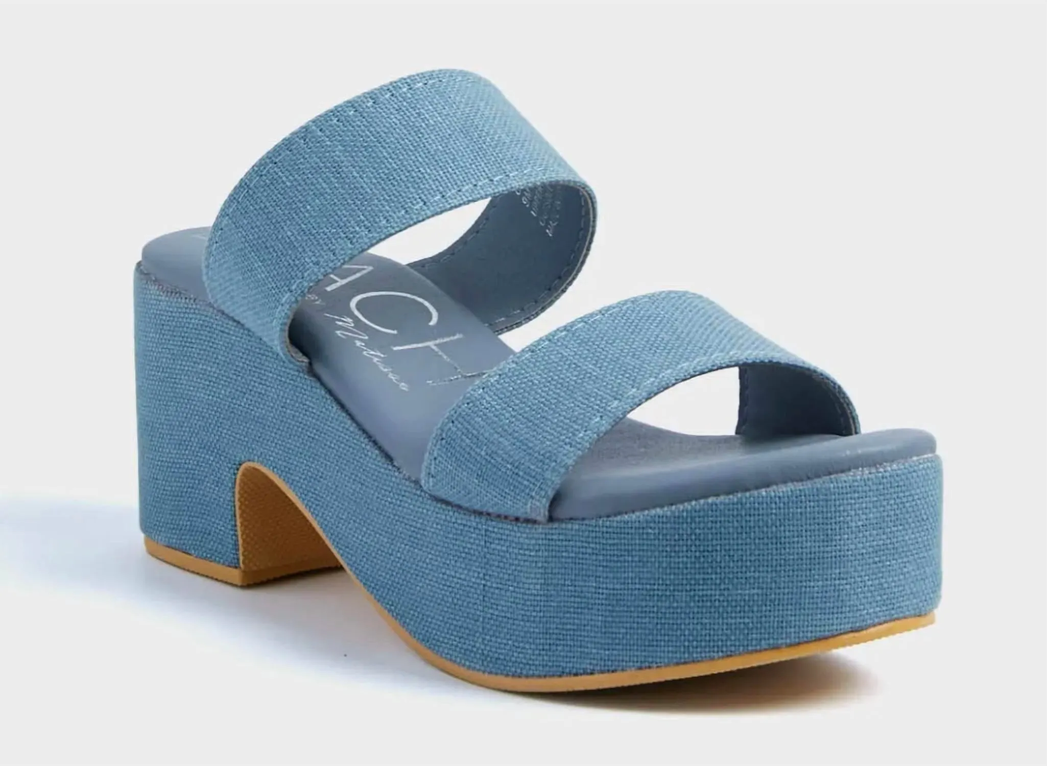 Women Ocean Ave Platfrom In Denim Fall Fashion Pumps Comfortable Heeled Boots