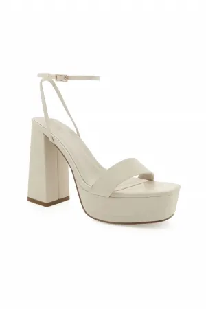 Women Vicky Platform Heel In Bone Designer Stilettos