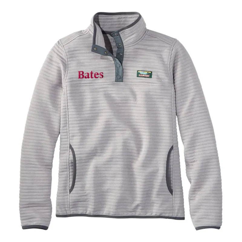 Dad Core Women's 1/4 Snap Heather Grey Air-light Pullover from L.L. Bean