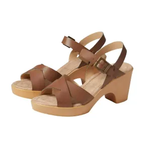 Luxury Wedding Pumps Women's Ample Sandal In Brown Burnish