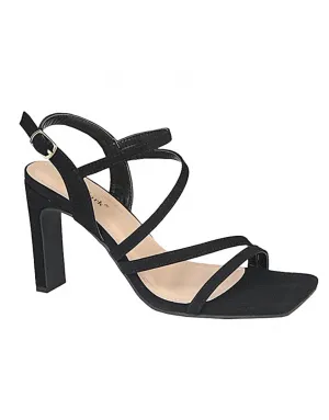 Peep Toe Leather Pumps Chic Shoes Women's Ann Taylor Heels In Black